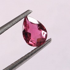 Pink tourmaline 5.70x9mm pear faceted cut 0.90cts